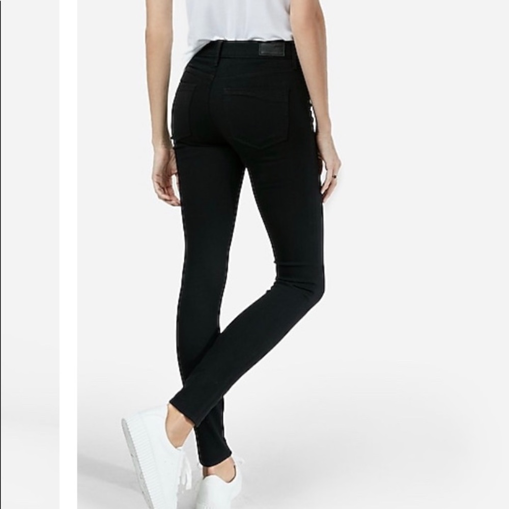EXPRESS Mid Rise Black Jean Leggings